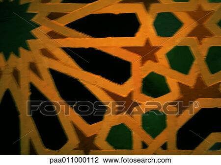 Stock Image - Tile mosaic, blurry, close-up. Fotosearch