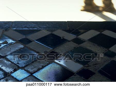 Tile mosaic, close-up View Large Photo Image Stock Photo - Tile mosaic, close-up. Fotosearch