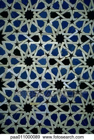 Tile mosaic with star pattern, full frame View Large Photo Image Stock Photo - Tile mosaic with star pattern, full frame. Fotosearch
