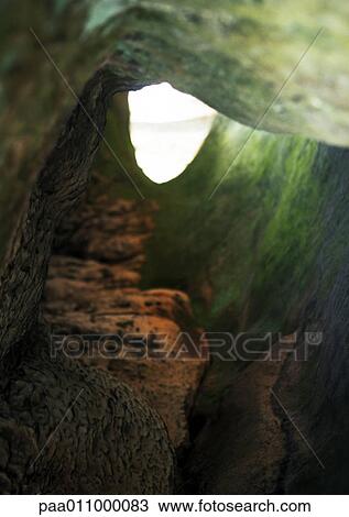 View out of cave. View Large Photo Image Stock Image - View out of cave.. Fotosearch