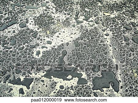 Stock Photo - Foam on water surface. Fotosearch