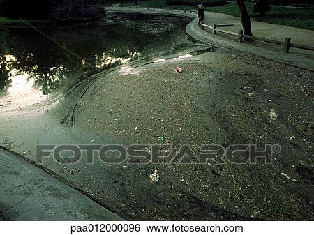Polluted pond View Large Photo Image Stock Photograph - Polluted pond. Fotosearch