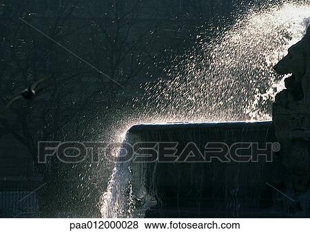 Water spray, backlit View Large Photo Image Stock Photo - Water spray, backlit. Fotosearch