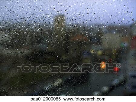 Wet window View Large Photo Image Stock Photography - Wet window . Fotosearch