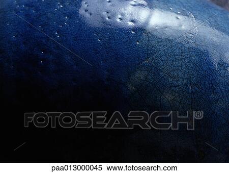 Stock Photography - Blue ceramic, extreme close-up. Fotosearch