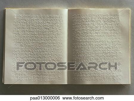 Open book with brail on pages View Large Photo Image Stock Photograph - Open book with brail on pages. Fotosearch