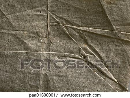 Stock Photo - Wrinkled paper, close-up, full frame. Fotosearch