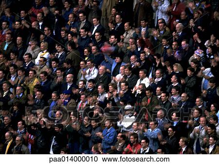 Stock Image - Crowd, blurred.. Fotosearch