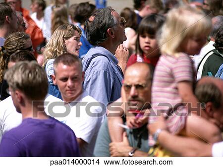 Crowd of people, close-up, blurred. View Large Photo Image Picture - Crowd of people, close-up, blurred.. Fotosearch