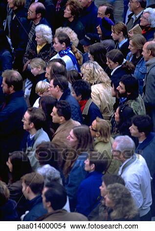 Picture - Crowd of people, high angle view. Fotosearch