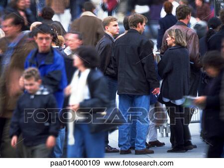 Crowd standing, blurred. View Large Photo Image Stock Photo - Crowd standing, blurred.. Fotosearch