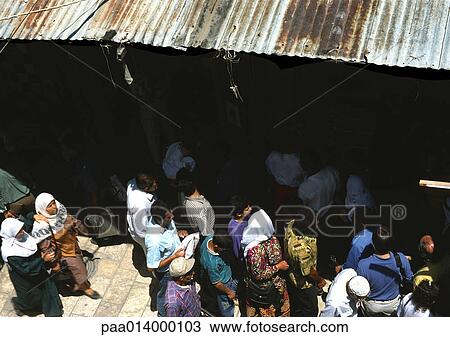 Crowd under shelter, high angle view View Large Photo Image Stock Image - Crowd under shelter, high angle view. Fotosearch