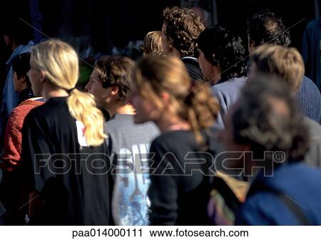 Crowd walking, close-up, rear view, blurred. View Large Photo Image Stock Image - Crowd walking, close-up, rear view, blurred.. Fotosearch