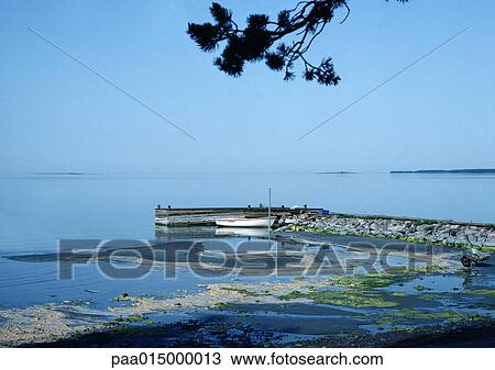 Finland, jetty and sea View Large Photo Image Stock Image - Finland, jetty and sea. Fotosearch