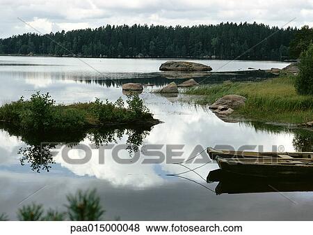 Finland, lake shore View Large Photo Image Stock Photo - Finland, lake shore. Fotosearch