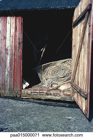 Stock Image - Fishing cabin. Fotosearch