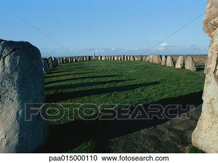 Sweden, Ales Stenar View Large Photo Image Stock Image - Sweden, Ales Stenar. Fotosearch