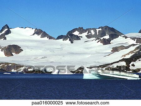 Greenland, snowy coast View Large Photo Image Stock Photography - Greenland, snowy coast. Fotosearch