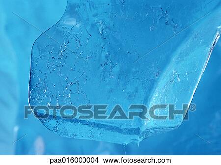 Picture - Norway, ice on glacier, close-up. Fotosearch