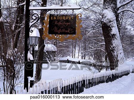 Scandinavia, sign post in woods in snow View Large Photo Image Stock Image - Scandinavia, sign post in woods in snow. Fotosearch