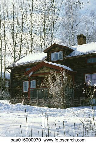 Sweden, house in snow View Large Photo Image Stock Image - Sweden, house in snow. Fotosearch