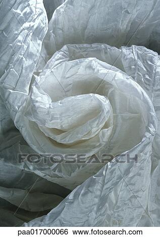 Stock Photograph - White fabric, close-up, full frame. Fotosearch