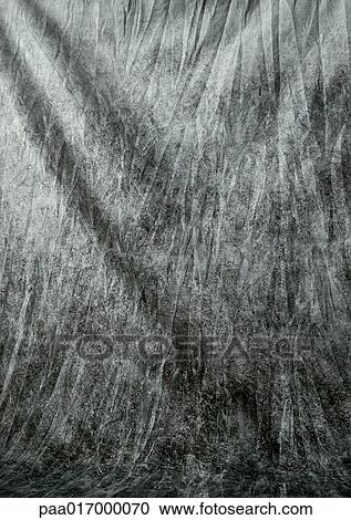 Stock Image - Wrinkled black and white fabric, close-up, full frame. Fotosearch