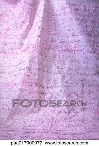 Stock Photo - Wrinkled pink fabric, close-up, full frame. Fotosearch