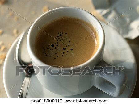 Stock Photo - Cup of coffee, view from above.. Fotosearch