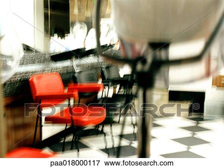 Inside hair salon, blurred. View Large Photo Image Stock Photo - Inside hair salon, blurred.. Fotosearch