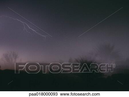 Lightning in sky, dark. View Large Photo Image Stock Image - Lightning in sky, dark.. Fotosearch