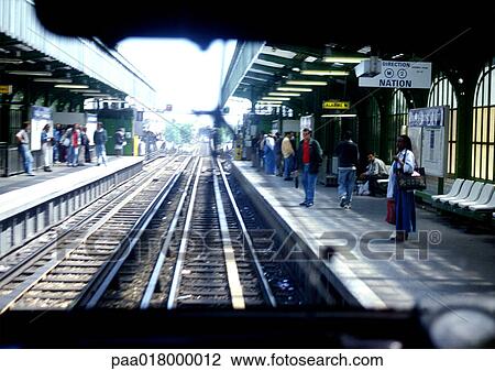 People on train platform View Large Photo Image Stock Image - People on train platform. Fotosearch