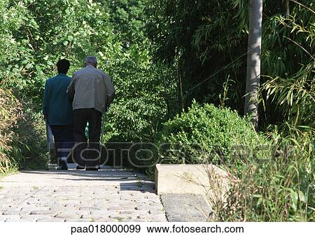 People walking outside, rear view. View Large Photo Image Stock Photo - People walking outside, rear view.. Fotosearch