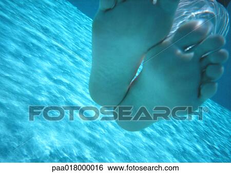 Person's feet under water. View Large Photo Image Stock Photograph - Person's feet under water.. Fotosearch