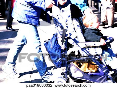 Woman pushing a stroller, view from waist down. View Large Photo Image Stock Image - Woman pushing a stroller, view from waist down.. Fotosearch