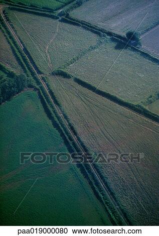 Birdseye view of fields View Large Photo Image Stock Image - Birdseye view of fields. Fotosearch