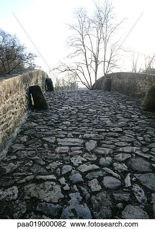 Stock Image - Cobblestone bridge, close-up. Fotosearch