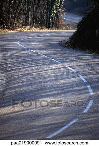 Curved road, close-up View Large Photo Image Stock Image - Curved road, close-up. Fotosearch
