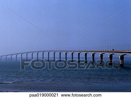 USA, California, bridge over large body of water. View Large Photo Image Stock Image - USA, California, bridge over large body of water.. Fotosearch