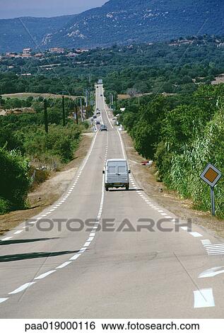 Van on rural road. View Large Photo Image Stock Photograph - Van on rural road.. Fotosearch