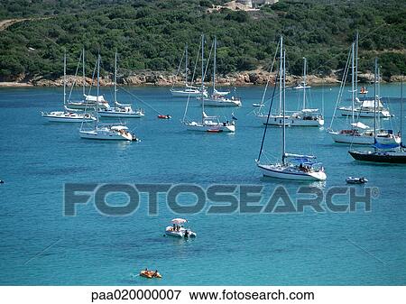 Stock Photo - Corsica, boats in harbor. Fotosearch