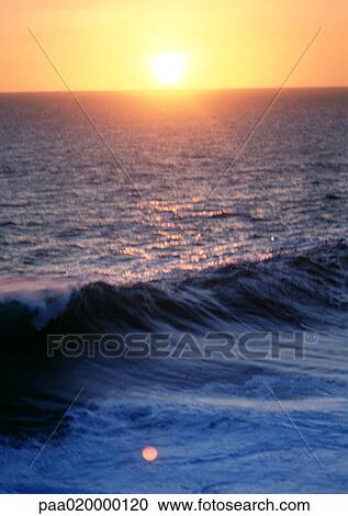 Ocean wave at sunrise View Large Photo Image Stock Image - Ocean wave at sunrise. Fotosearch