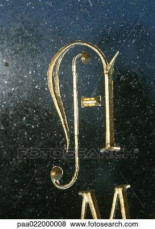 Stock Photo - A, text, embossed.. Fotosearch