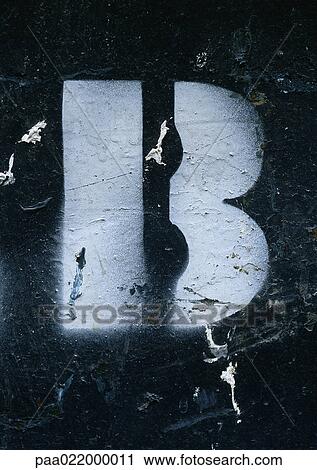 B, text, stencil. View Large Photo Image Stock Image - B, text, stencil.. Fotosearch