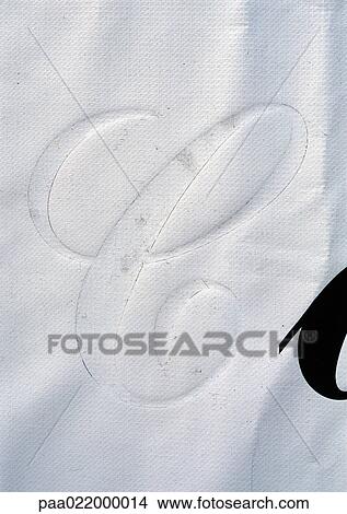 Picture - C, text, embossed. Fotosearch