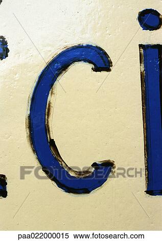 Stock Photography - C, text, painted.. Fotosearch