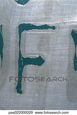 F, text, painted. View Large Photo Image Stock Photo - F, text, painted.. Fotosearch