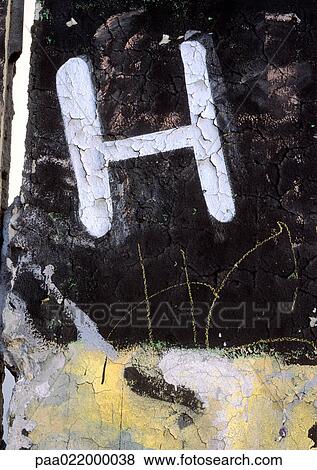 H, text, painted. View Large Photo Image Stock Photo - H, text, painted.. Fotosearch