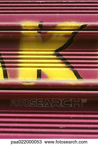 Stock Image - K, text, painted.. Fotosearch