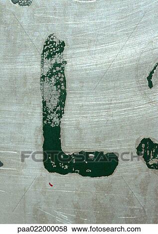 L, text, painted. View Large Photo Image Stock Photo - L, text, painted.. Fotosearch